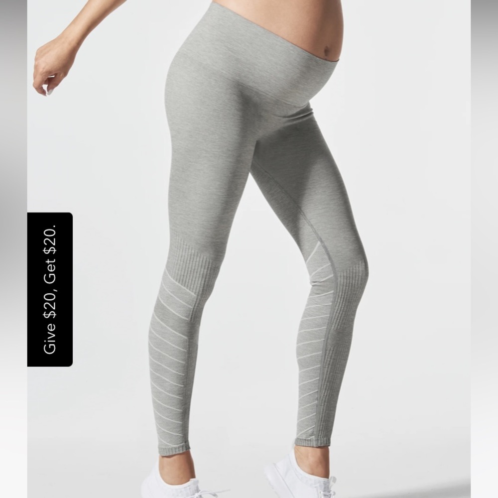 Blanqi SPORT SUPPORT Hipster Contour Legging Grey Medium EUC
